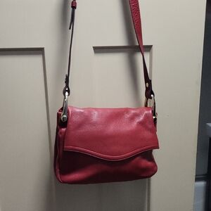 Vince Camuto Red Leather Shoulder Bag